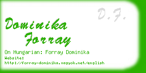 dominika forray business card